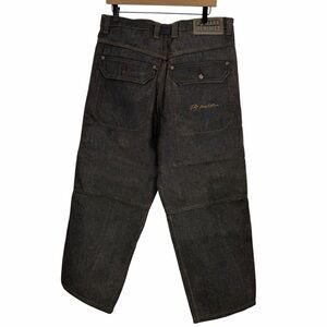 PJ MARK Denim Mens VTG Skater Baggy FitJeans Dark Gray Y2K 34x30 Streetwear